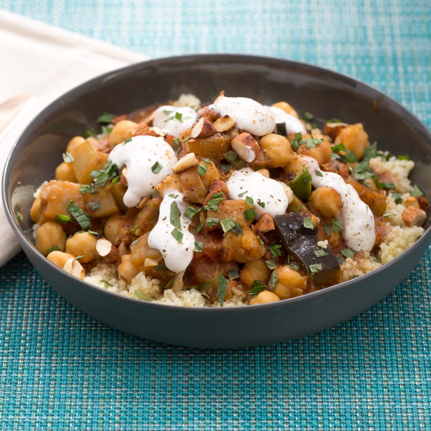 Recipe North African Eggplant Tagine with Whole Wheat Couscous