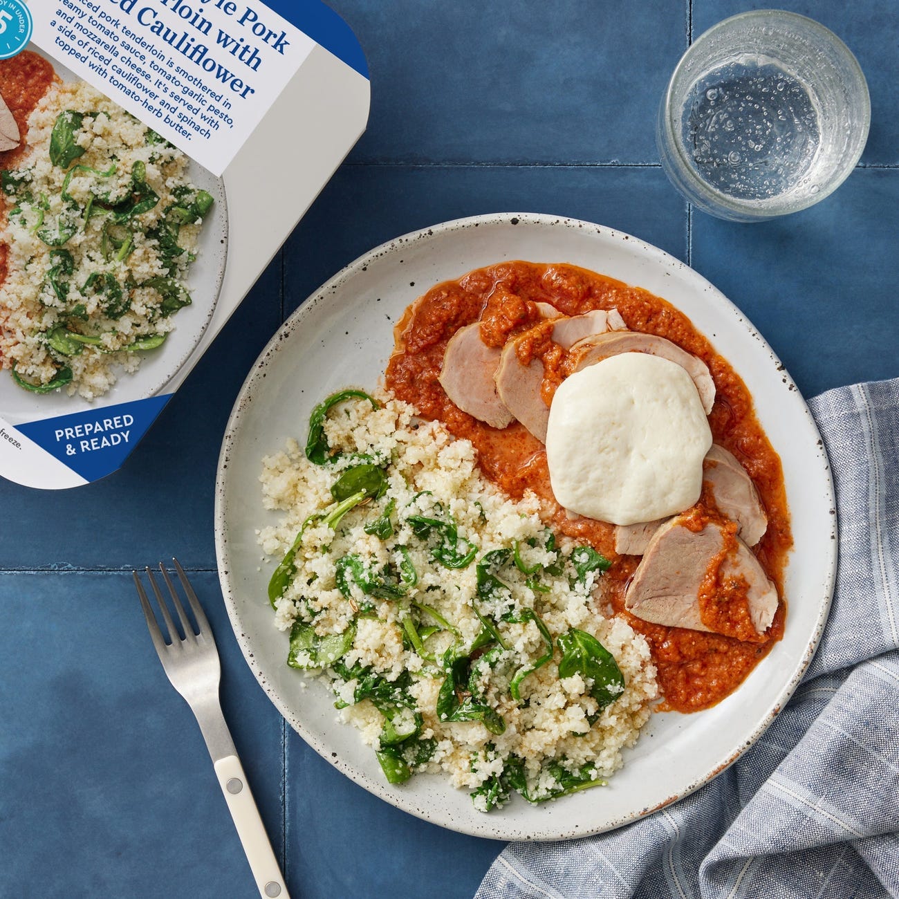 Recipe ItalianStyle Pork Tenderloin with Riced Cauliflower Blue Apron