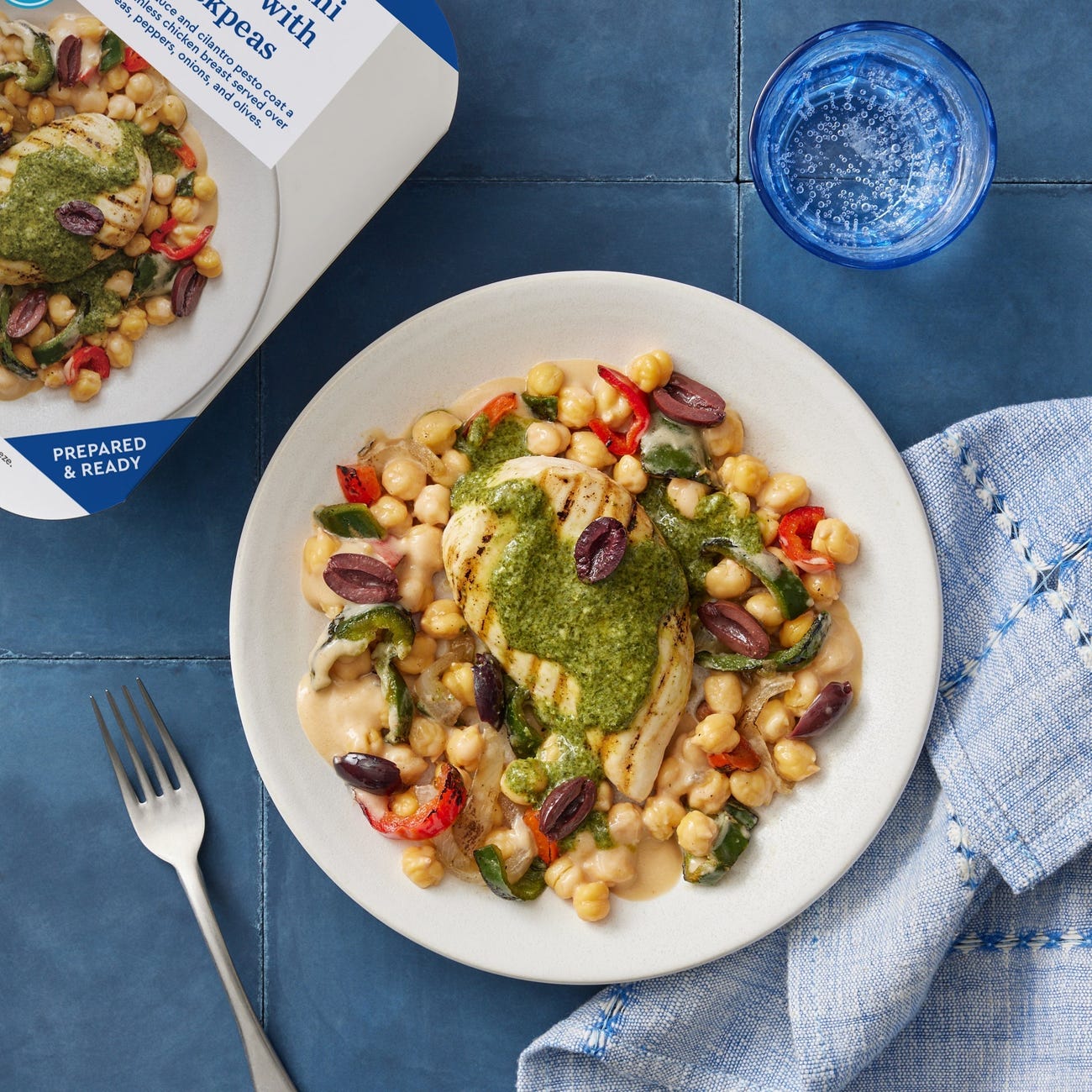 Recipe GarlicTahini Chicken with Chickpeas & Cilantro Pesto Blue Apron