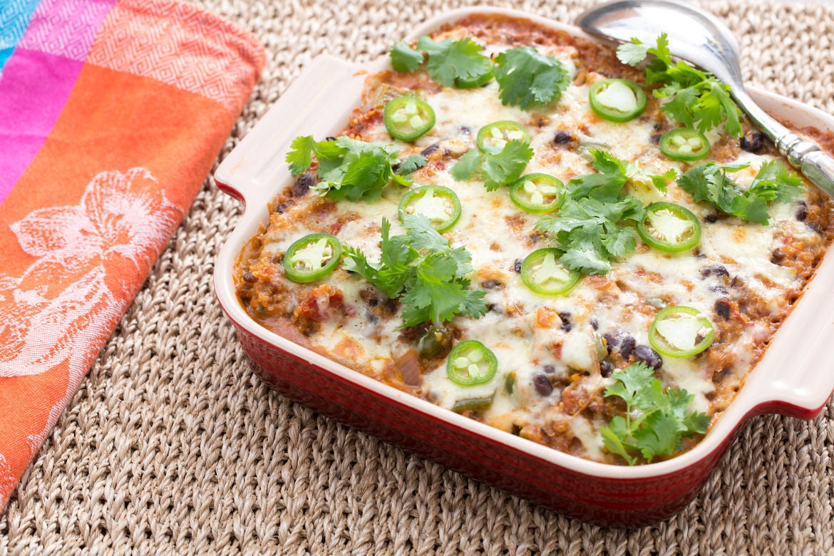 Recipe MexicanStyle "Rice" & Beef Casserole with Black Beans