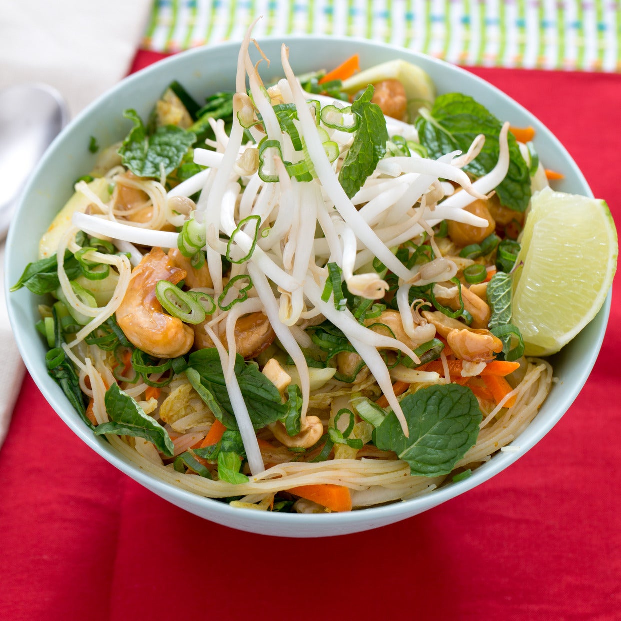Recipe Curried Vermicelli Noodles with Bok Choy, Bean Sprouts & Candied Cashews Blue Apron
