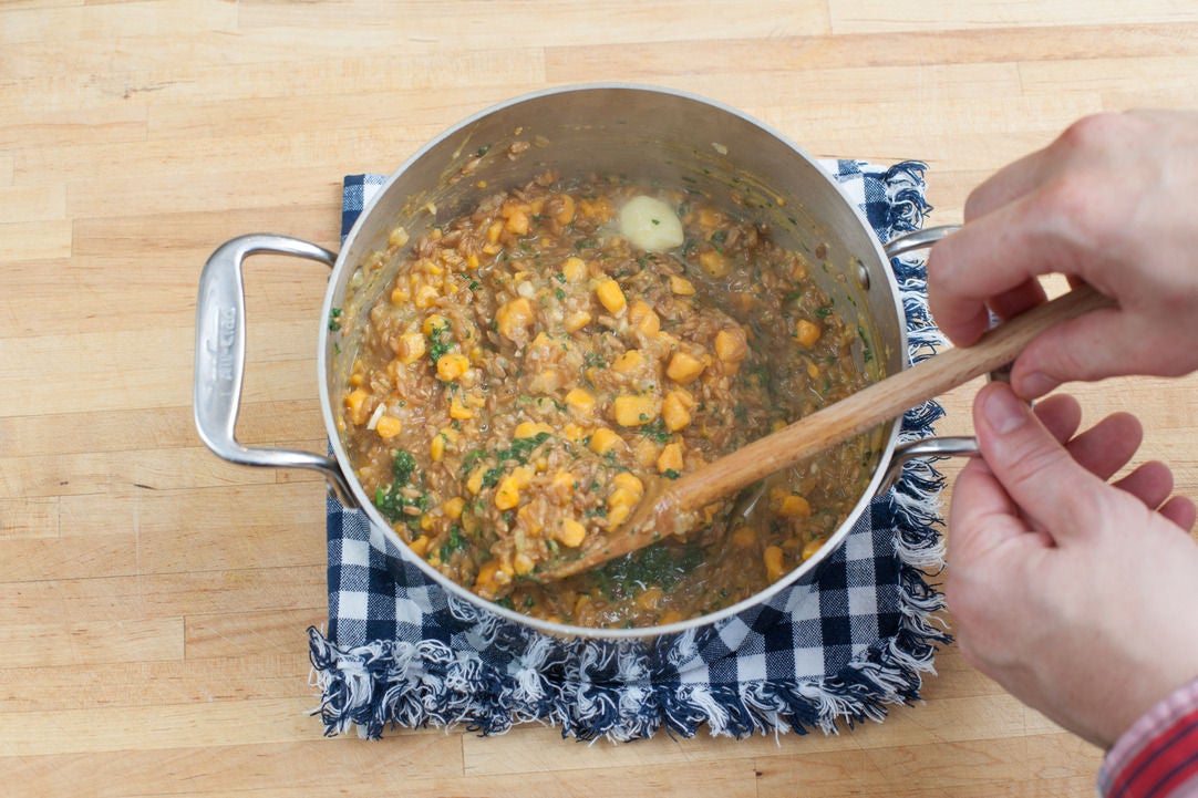 Recipe Farro Risotto with SpinachBasil Pesto & Sweet Potato Blue Apron