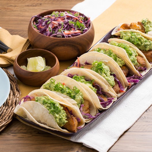 Recipe: Crispy Fish Tacos with Guacamole & Red Cabbage ...
