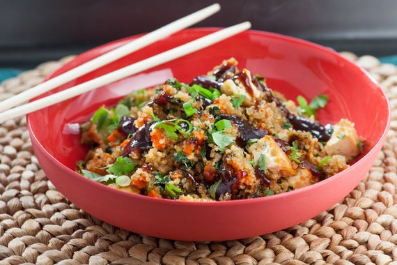 Quinoa “Fried Rice” with Baked Tofu & Choy Sum-image