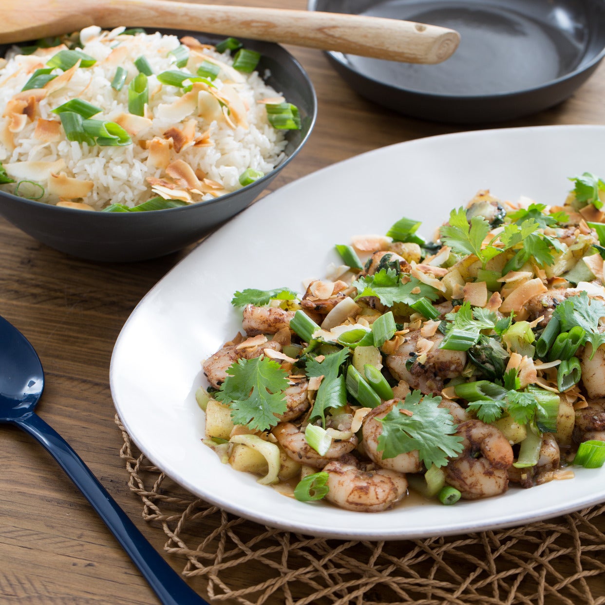 Recipe Chinese FiveSpice Shrimp with Pineapple, Bok Choy & Coconut