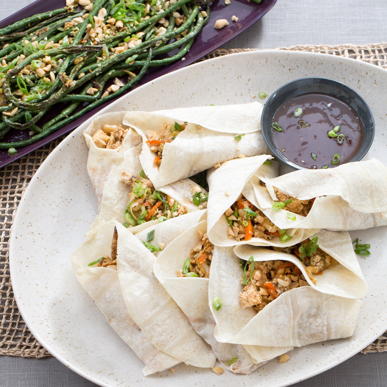 Recipe: Moo Shu Vegetables with Chinese Long Beans &amp; Plum Sauce - Blue