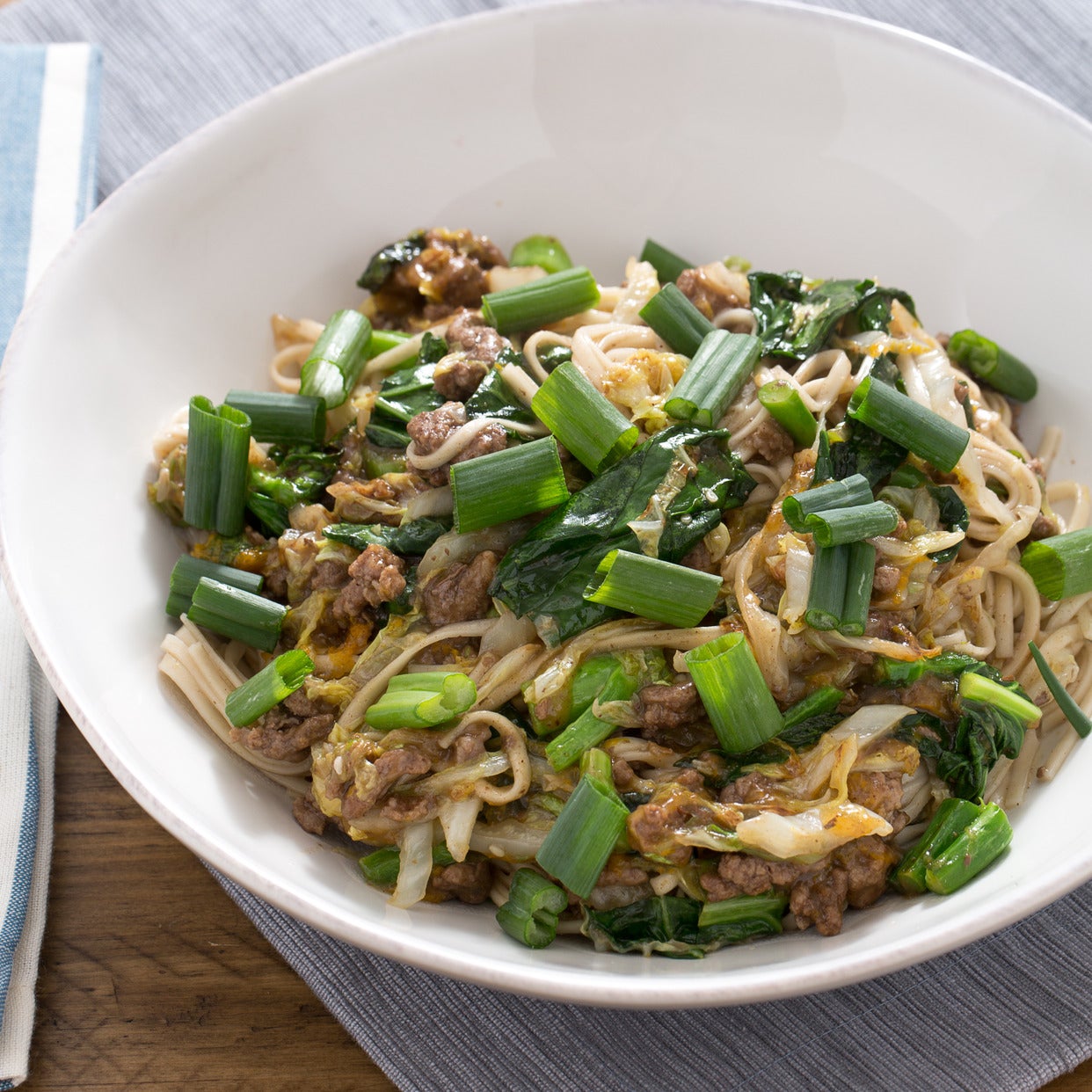 Recipe Orange Beef Lo Mein with Gai Lan & Napa Cabbage Blue Apron