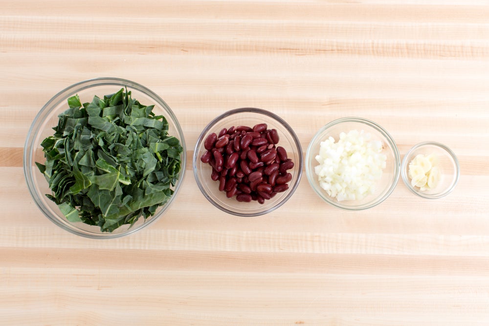 Recipe Red Bean & Collard Green Dirty Rice with Buttermilk Biscuits & Honey Butter Blue Apron