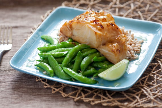 Sweet Miso Cod with Snap Peas, Farro & Lime Beurre Blanc-image